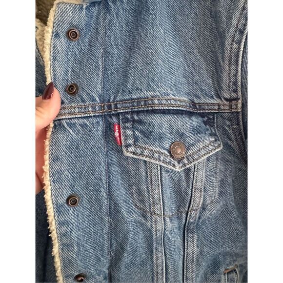 Levi’s Original Sherpa Trucker Jean Denim Jacket, Women’s S - Picture 3 of 8